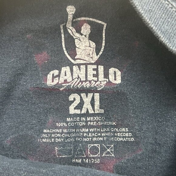 Canelo Alvarez Shirt Mens 2XL Blue Canelo Brand Manufacturing Quality CA Logo - Picture 6 of 8